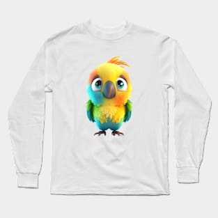 Parrot Cute Adorable Humorous Illustration Long Sleeve T-Shirt